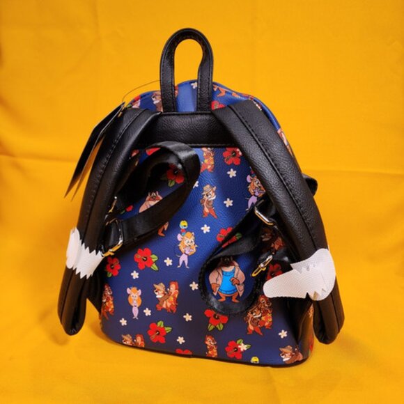 Loungefly Disney Rescue Rangers Character All Over Print Blue Mini Backpack NEW main image 8